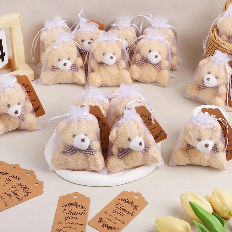3/6/10/12/18/20er-Set Bären-Geschenkset mit Organzabeutel und Karte für Vollmondfeier, Hochzeitsdekoration, Geburtstagsfeier, Gastgeschenk – Detail 10