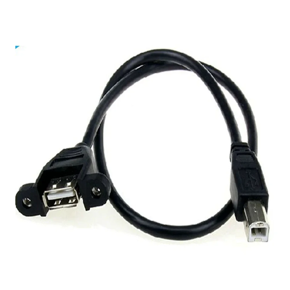 

0.3M 0.5M Mini USB to USB-B printer extension cable with fixed screw hole male and female socket