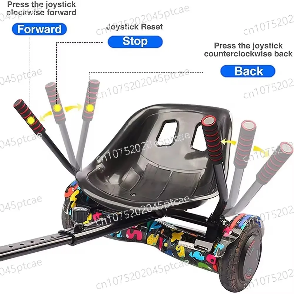 Acessório de Assento para Hoverboard, Kit de Transformação para Kart Duplo, Acessórios Hovercart Compatíveis com Scooters de Equilíbrio Automático de 6.5"/ 8"/ 10"
