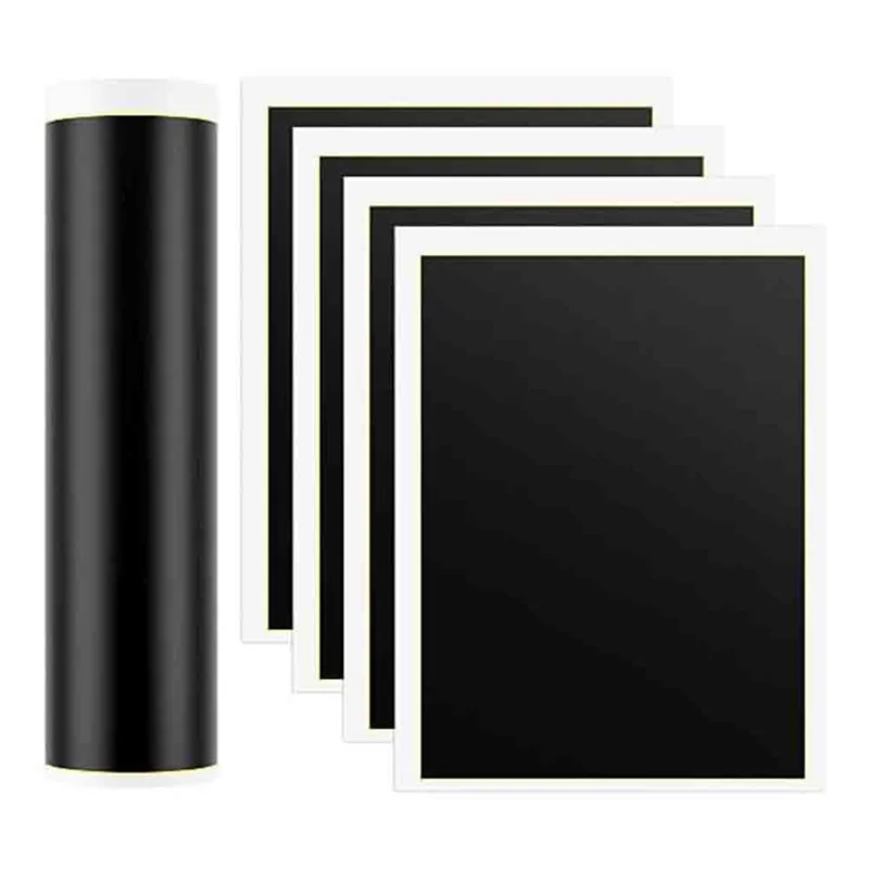 4 PCS Papel de marcado de grabado láser negro, papel de grabado en color láser de 39X27 cm para metal, vidrio,