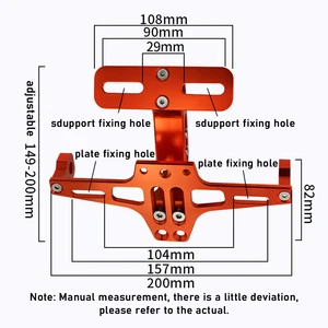 Universal Led Light License License Plate Support Plate Support number for Yamaha MT07 MT09 MT10 Kawasaki Z750 Z800 Honda 11 Main Sales Door Honda Plates - №12