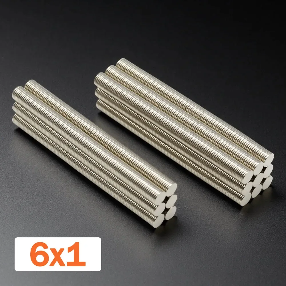 6x1mm Super Strong Magnet N35 Round Magnetic NdFeB Neodymium Magnet Powerful Disc imanes Refrigerator Magnets ﻿