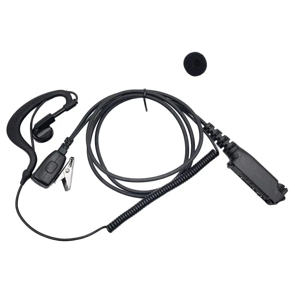 Radio Earpiece Ear Hook Headphones with Sensitive PTT Microphone for Sepura STP9000 Bouncer Restaurant