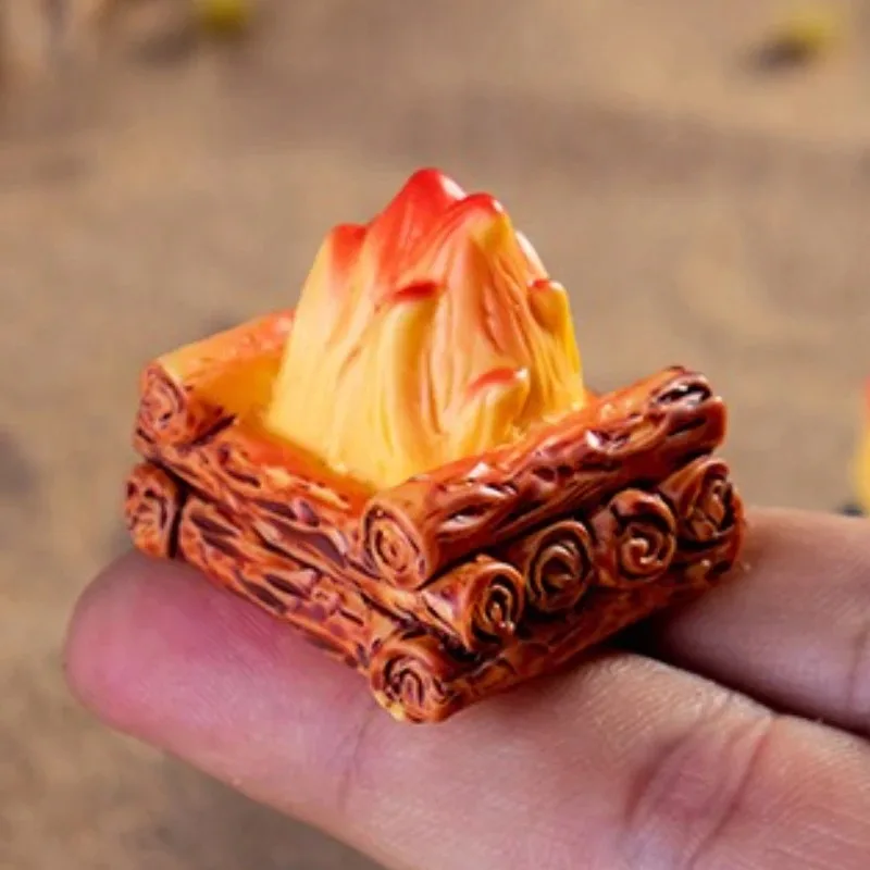 

Mini Campfire Models Fake Fire Resin Flame Artificial Micro Miniatures Fireplace Dollhouse Micro Landscaping Ornaments