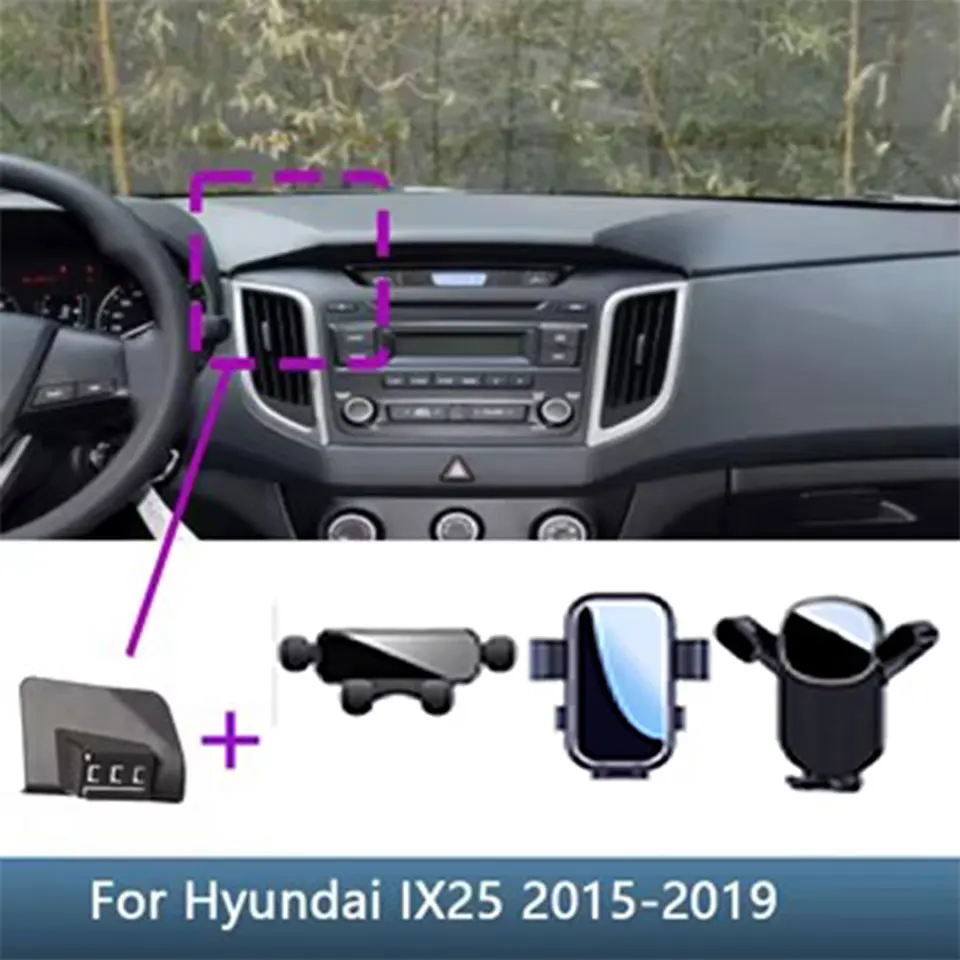 

For Hyundai Creta IX25 2015 2016 2017 2018 2019 Car Phone Holder Special Fixed Bracket Base Mobile Phone Mounts Accessories