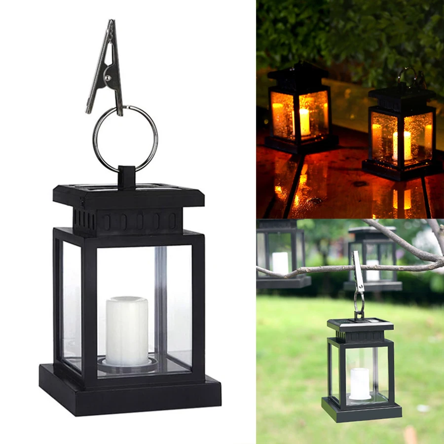 

Solar Lanterns Outdoor Waterproof Garden Hanging Flickering Flameless Candle Lighting Solar Lights for Decorative Yard Table Pat