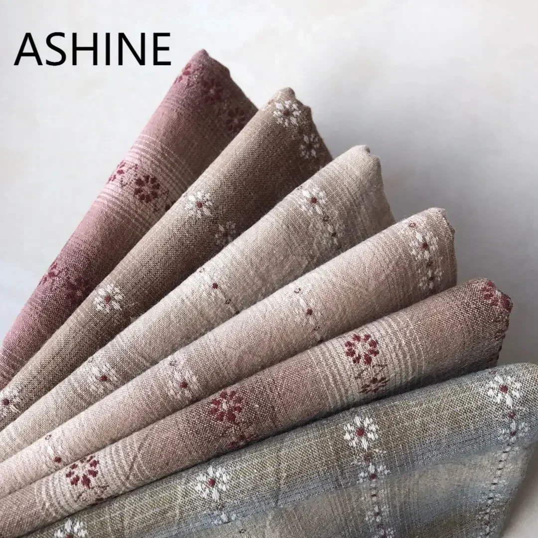 

Japan Yarn Dyed Cotton Fabric Material for Clothes Flower Algodon Yarn-dyed Fabric DIY Bag Mat Doll Sewing Cloth