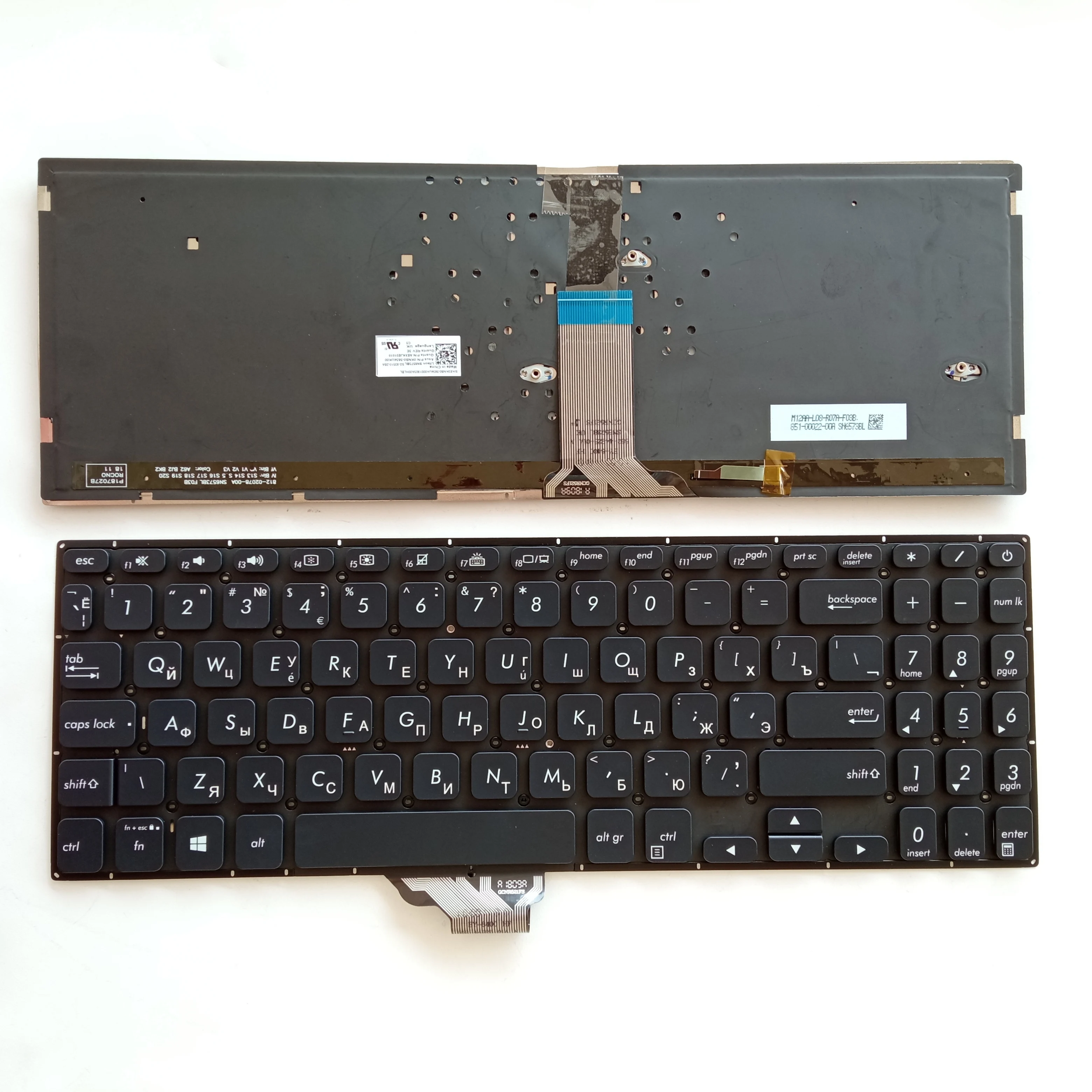 RU Layout for ASUS S530 S530U S530F S15 S530UA S530UN S5300 S5300F S5300FN Laptop Keyboard