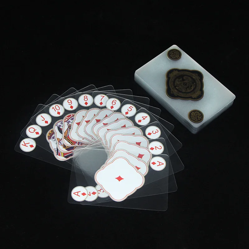 

Playing Cards with Transparent PVC Plastic Waterproof Poker Card with A Box Perfect for Blackjack Euchre and Other games