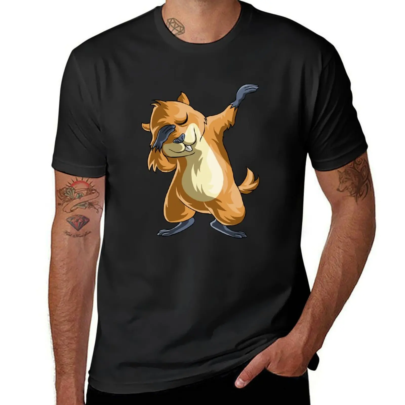 Dabbing Groundhog T-Shirt graphics aesthetic clothes blacks vintage clothes mens t shirt