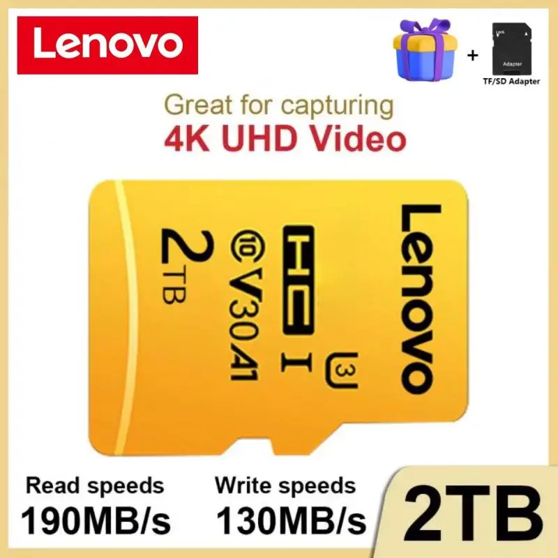 Карта памяти Lenovo 2 ТБ Micro TF/SD, класс 10, высокоскоростная карта памяти V60 128 ГБ, SD-карты 1 ТБ, 512 ГБ, TF-карта 256 ГБ для Nintendo Switch Drone