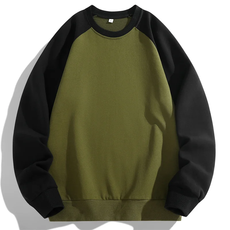 Autumn Men's Basic Round Neck Hoodie Top Men's Street Wear Casual Daily Long Sleeve Clothes Men's Comfortable Versatile Hoodie