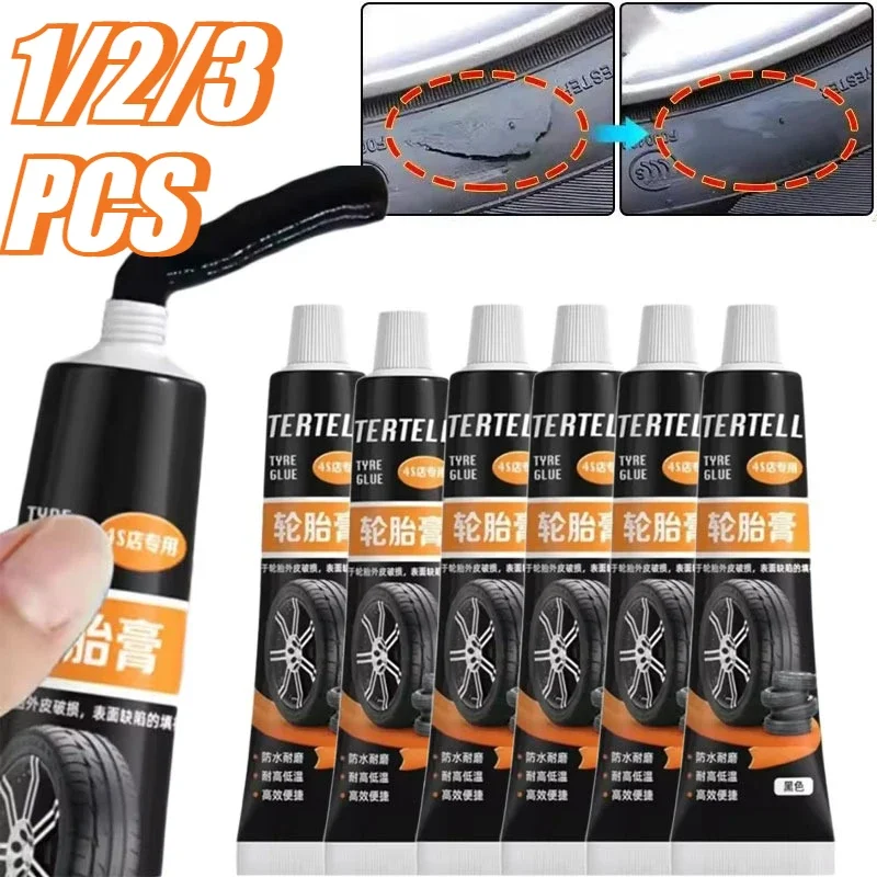 1-3PCS Car Tyre Repair Glue High-quality Universal Strong Viscosity Wear-resistant Tyre Puncture Patching Glue Auto Repair Tool