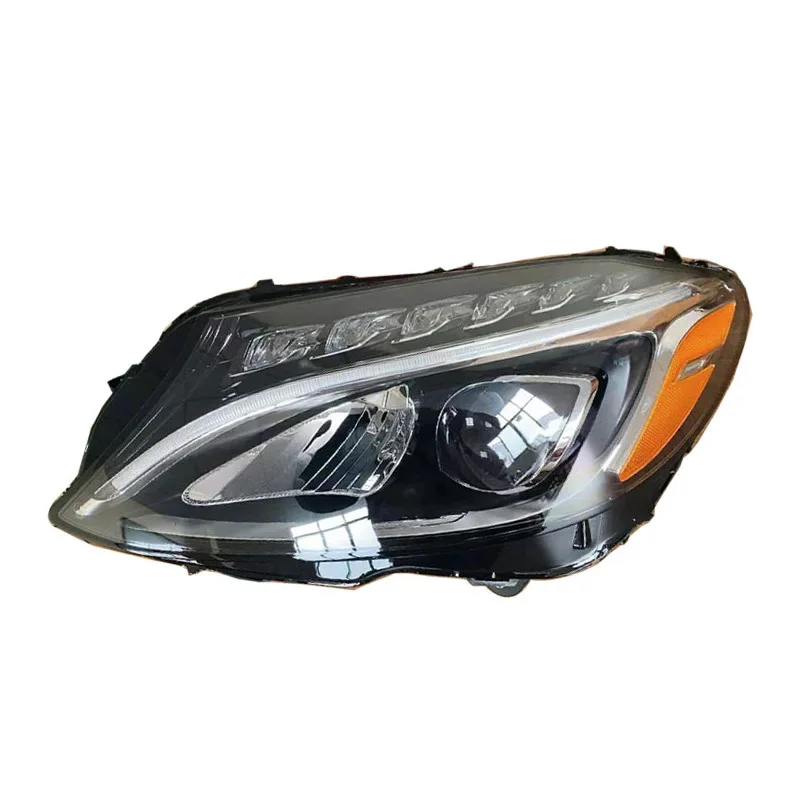 High Brightness LED Lens With Daytime Running Light for  W205 C300 C200 C260 Durable Headlight