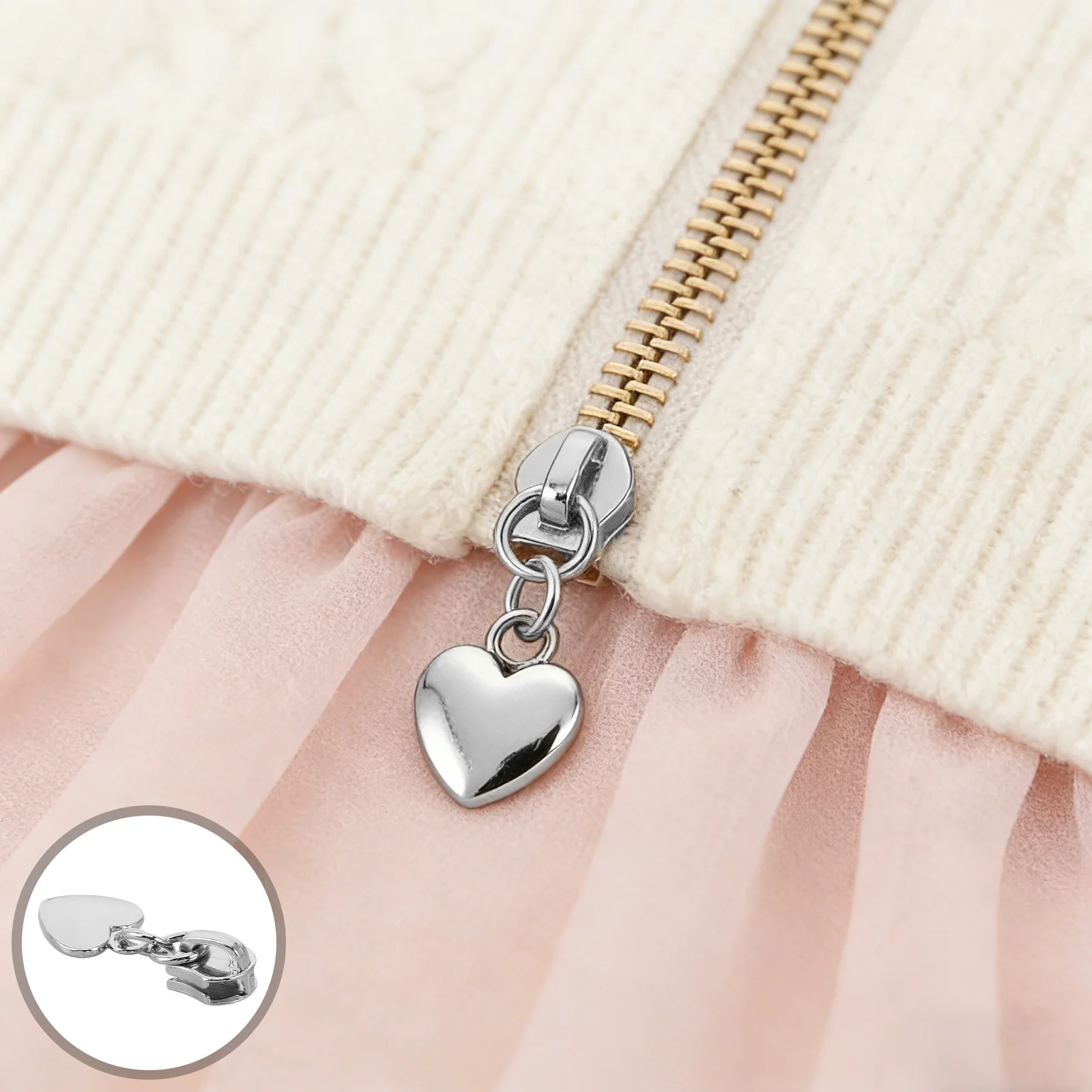 

20Pcs Zipper Pull Replacement Metal Detachable Tabs Heavy Duty Zipper Repair for Jackets Jeans Pants Backpacks Luggage Travel