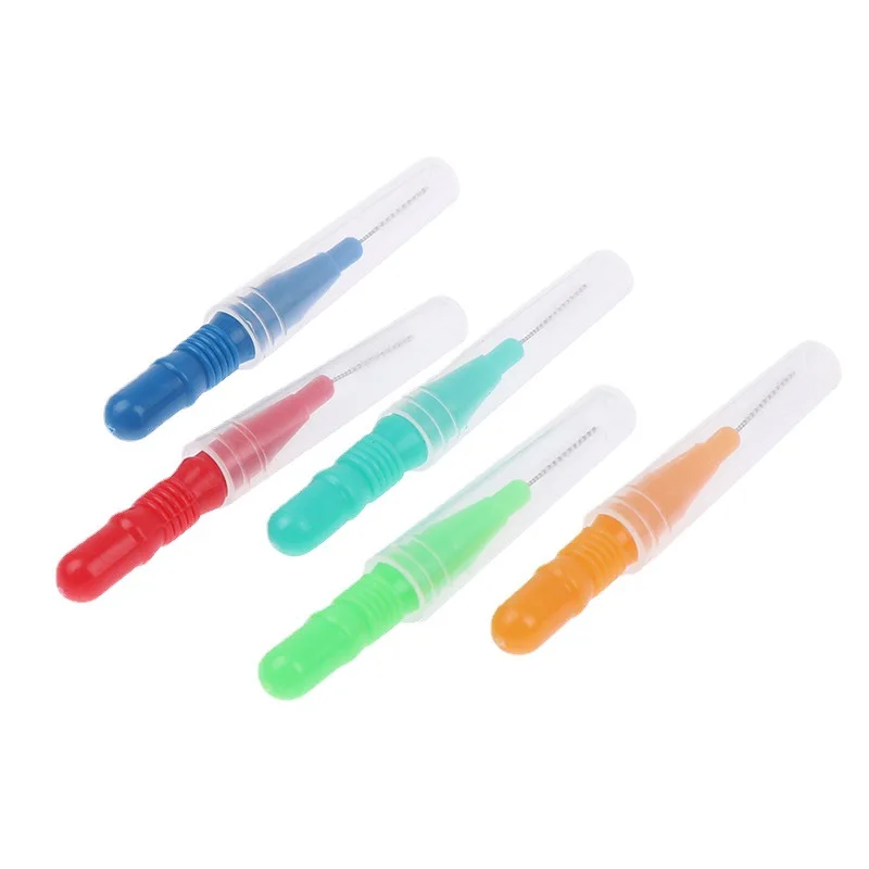 50Pcs/Box Toothpick Dental Interdental Brush  Cleaning Between Teeth Oral Care Orthodontic I Shape Tooth Floss