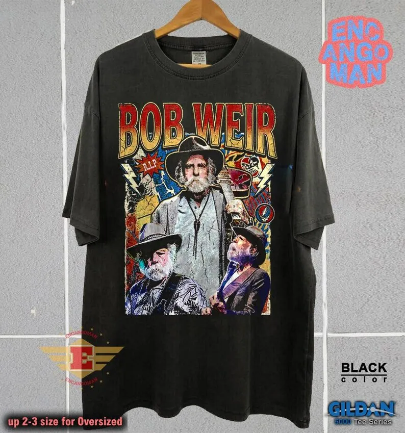 Camiseta Bob Weir, camiseta Bob Weir Forever Remembered, camiseta vintage Deadhead, camiseta de algodón de alta calidad, ropa para hombre y mujer
