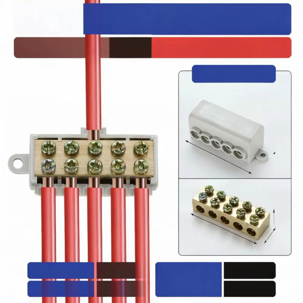 For For MG FS Industrial Power Distribution Terminal Block T Shape Cable Connector Electric Wire Splitter Joint Device