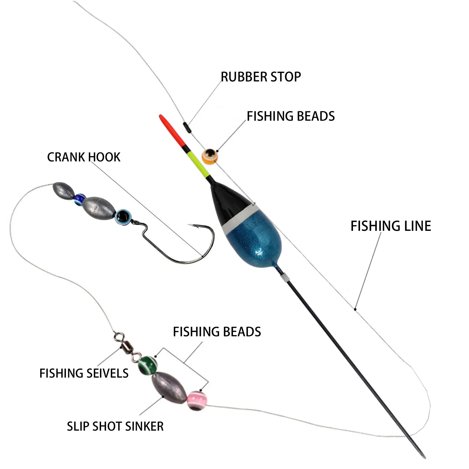 10pcs Fishing Bobbers Set Cork Floats Kit Antenna Balsa Wood Buoyancy 3g 18cm Buoy Fishing Tackle Accessories