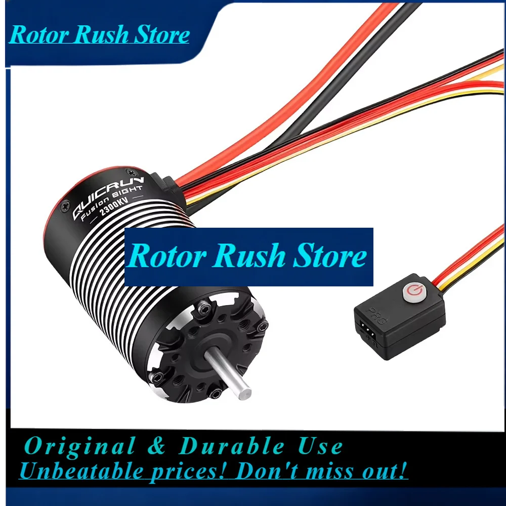 RoRusHobbywing QuicRun Fusion 8IGHT 2-4S 2300KV Waterproof Sensored Brushless Motor&ESC For 1/8 1:8 Rock Crawler Car