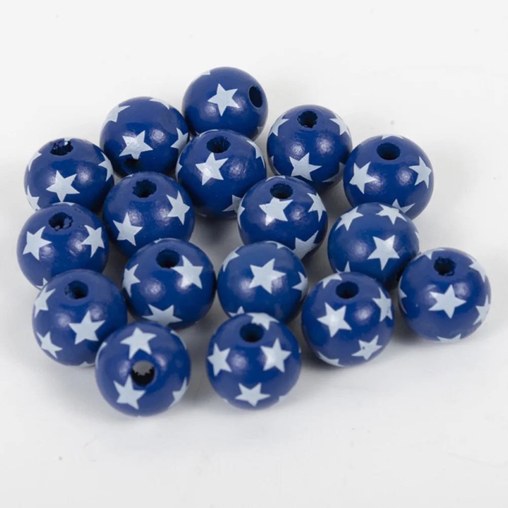

100pcs Wooden Beads DIY Accessories Craft with Holes for Jewelry Making Tassel Garland Decor Home Party Travel