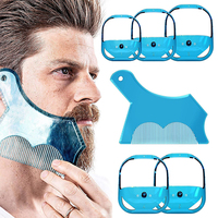 6pcs/Set Men Beard Styling Tool Men Beard Goatee Shaving Template Beard Shaving Face Care Modeling Grooming Gift For Husband