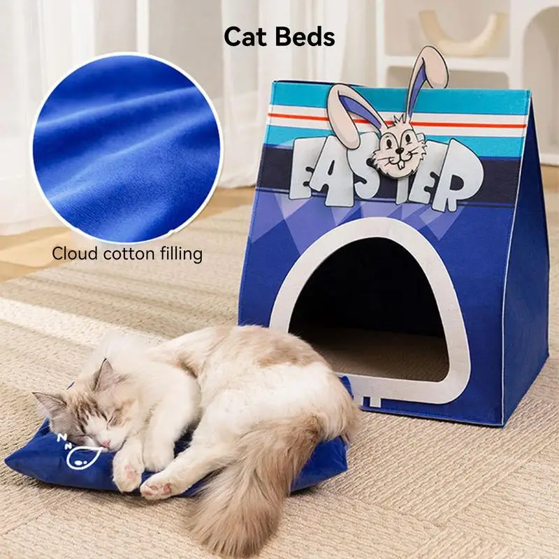 

Soft Felt Cat bed Semi-enclosed Bed House Portable Washable Carrier Bag Foldable Hiding nest Indoor Outdoor Pet Supplies