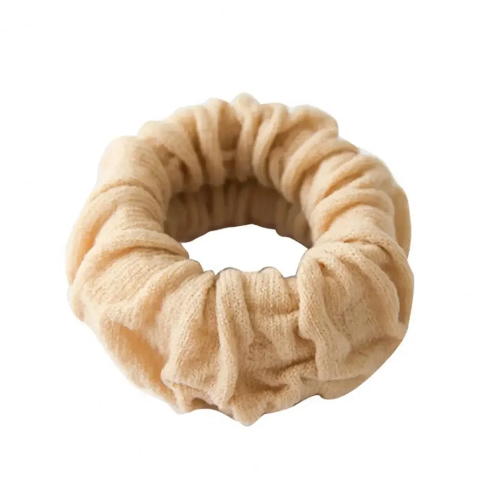 Clássico Grande Stretch Thick Hair Laços para Mulheres e Meninas, Pano sem costura, Titulares de rabo de cavalo, Knit Scrunchies, Pano