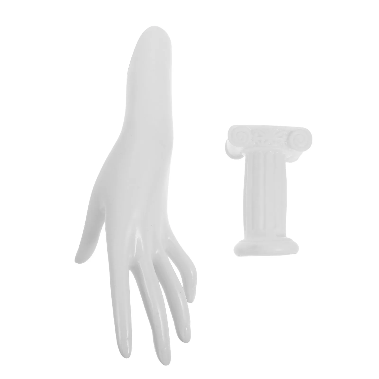 

Hand Jewelry Display Stand Roman Column Base Elegant Mannequin Hand Holder for Rings Bracelets Photo Prop Home Store Decor