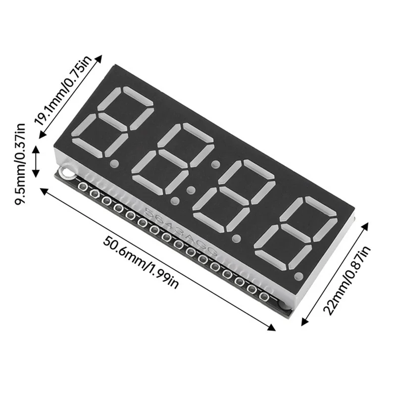 A73E-HT16K33 Modulo display LED a 4 cifre e 7 segmenti Tubo indicatore orologio da 0,56 pollici