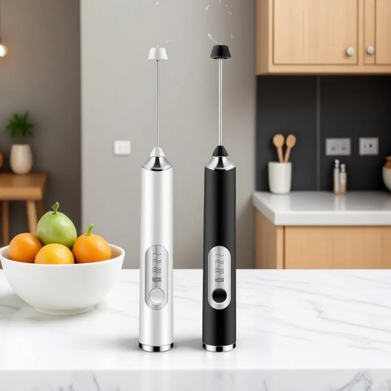 Rechargeable Electric Whisk with 3 Speeds – Portable Handheld Frother for Coffee, Matcha, Eggs, Cream & Drinks