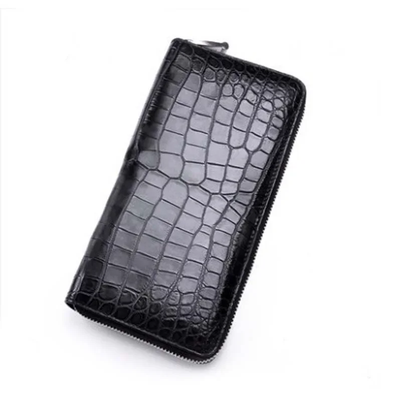 

ouluoer new long men wallet black male clutch bags large capacity zipper wallet