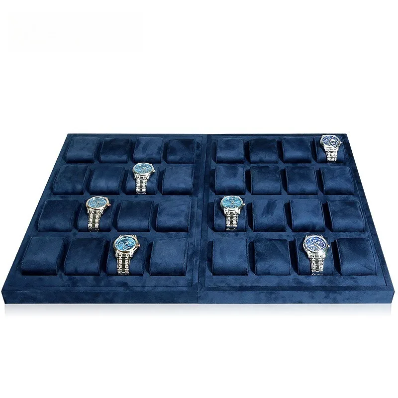 

Retro Watch Storage Tray Counter Watches Trays Mall Portable Luxury Watches Display Panel Creative Large Capacity Watch Boxes