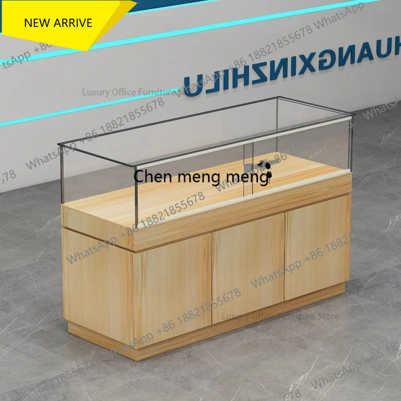 G153 Modern Log Color Mall Glass Display Cabinet French Creative Jewelry Model Figure Showcase Commercial Furniture