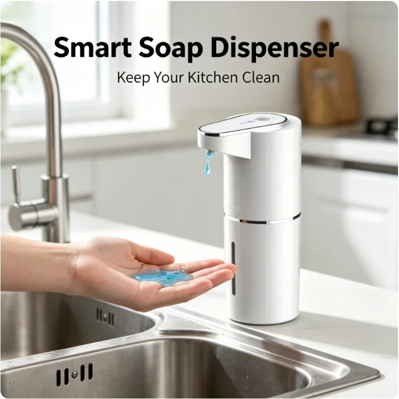 New Rechargeable Intelligent Sensor Soap Dispenser Contact Free Wall Mounted Vertical Bubble Hand Sanitizer Machine Multi Speed