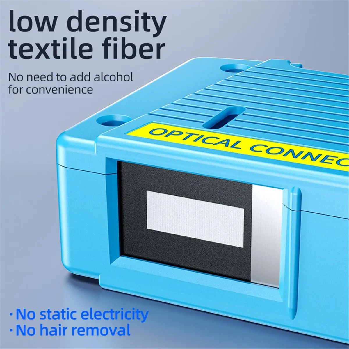 BIGSALE-Fiber End Face Cleaning Box Pigtail Cleaner Cassette Fiber Wiping Tool Optical Fiber Cleaner Tools SC//FC/LC Blue