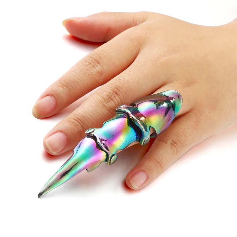 Dragon Punk Rings Metal Armour Knuckle Joint Full Finger Ring Activity Ring Punk Rock Gothic Cool Party Jewelry Accessories