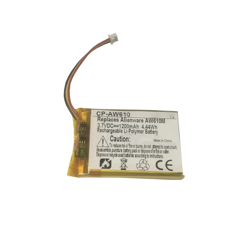 High-Quality CP-AW610 3.7V 1200mAh Rechargeable Lithium Battery for Alienware AW610M Wireless Bluetooth Mouse Battery in Stock