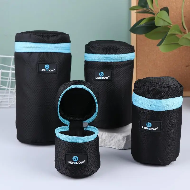 1 قطعة 4 أحجام عدسة الكاميرا حقيبة الحقيبة مقاوم للماء عدسة كيس التخزين لملحقات التصوير الفوتوغرافي