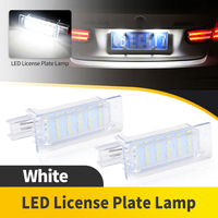 2PC Rear LED License Plate White Lamp Bulb For Dacia Duster 1 2010-2017 Logan MCV II 2013-up Renault Clio III Grand Tour 2008-up