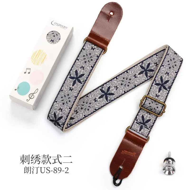 Embroidery Ukulele Shoulder Strap, Ethnic Style Ukulele Shoulder Strap, Jacquard Piano Strap