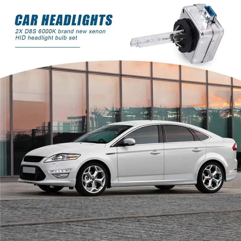 BB AT-2X D8S 6000K New Xenon HID Headlight Bulbs Set 66548 66549 For Beetle Touareg Kia Forte Ford Focus Santa Fe