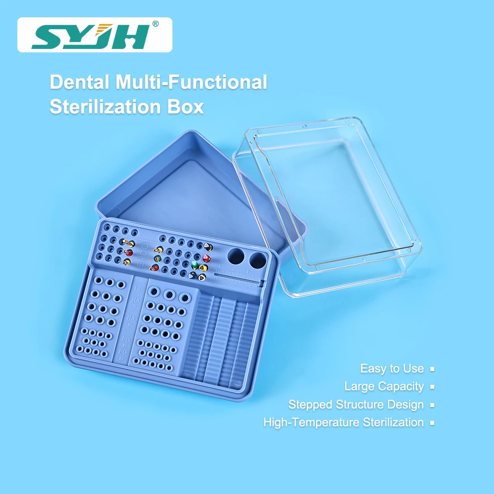 

SYJH 94Holes with Root Canal Measuring Ruler Dental Burs Box Drill Files Multi-Functiona Sterilization Placement Case Drill Case