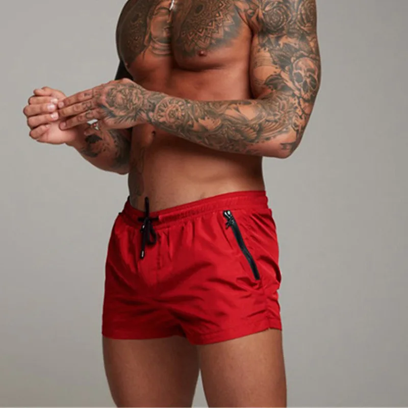 

Mens Swim Trunks with Zipper Pockets Mesh Liner Summer Beach Board Shorts Quick Dry Swimming Bathing Suit Swimsuit Swimwear