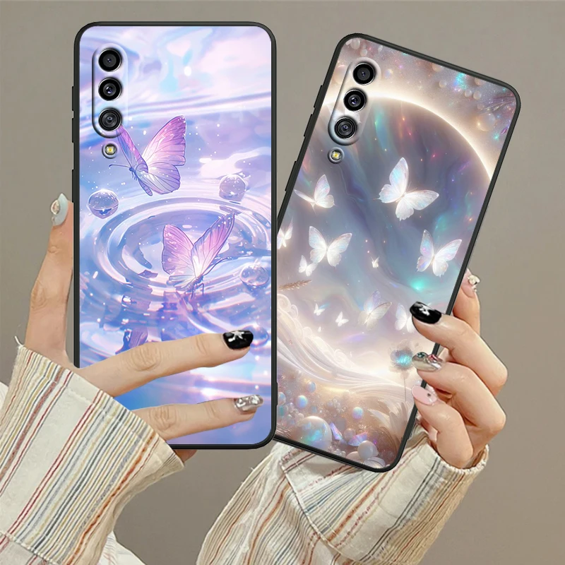 Butterfly Fashion Fantasy For Samsung A53 A52 A33 A32 A51 A71 A21S A13 A73 A50 A22 A23 A03 A72 A54 A12 5G Black TPU Phone Case image 4