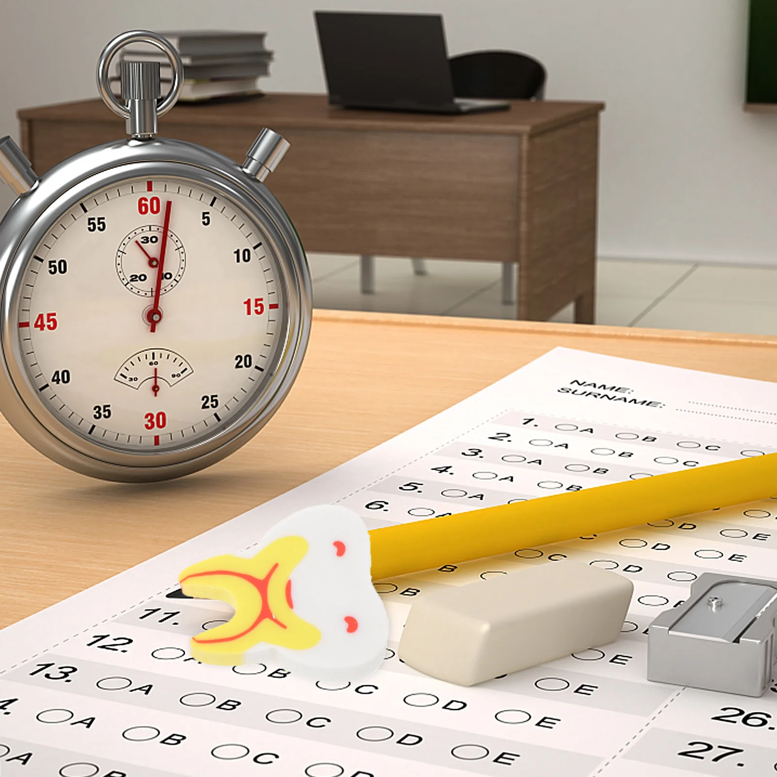 

50Pcs Tooth Shaped Erasers Cute Cartoon Design Kids Stationery Gift Classroom Painting Tools Tooth Shaped Erasers