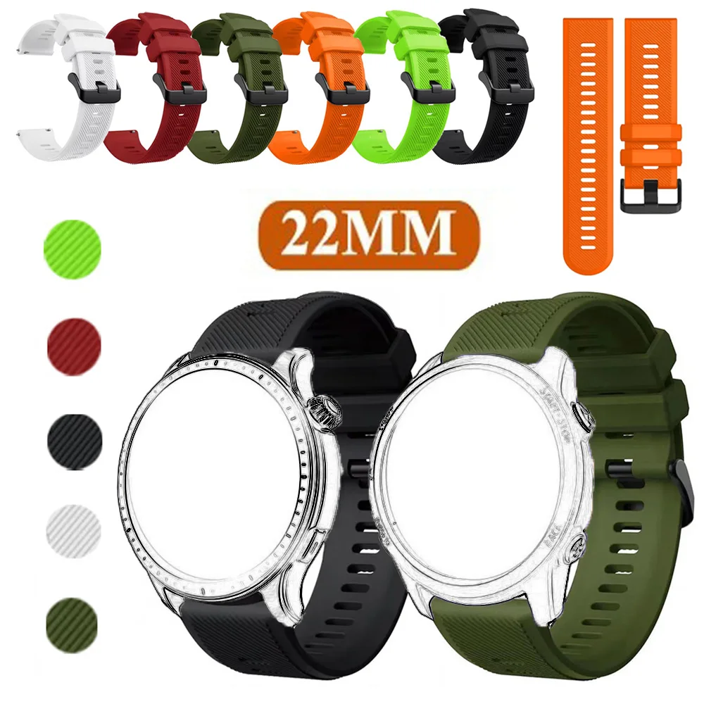 Correa de reloj de silicona de 22mm para Samsung Galaxy Watch 46mm/Galaxy Watch 3 45mm accesorios Gear S3 Frontier correa de reloj deportivo