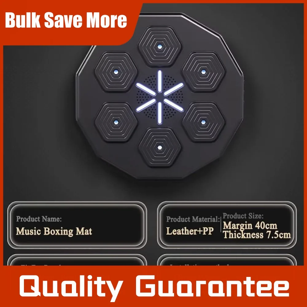 Wall Mounted Boxing Exercise Wall Goal Bluetooth-Compatible Music Rhythm Wall Target 2500MAH Rechargeable Battery for Kids Adult