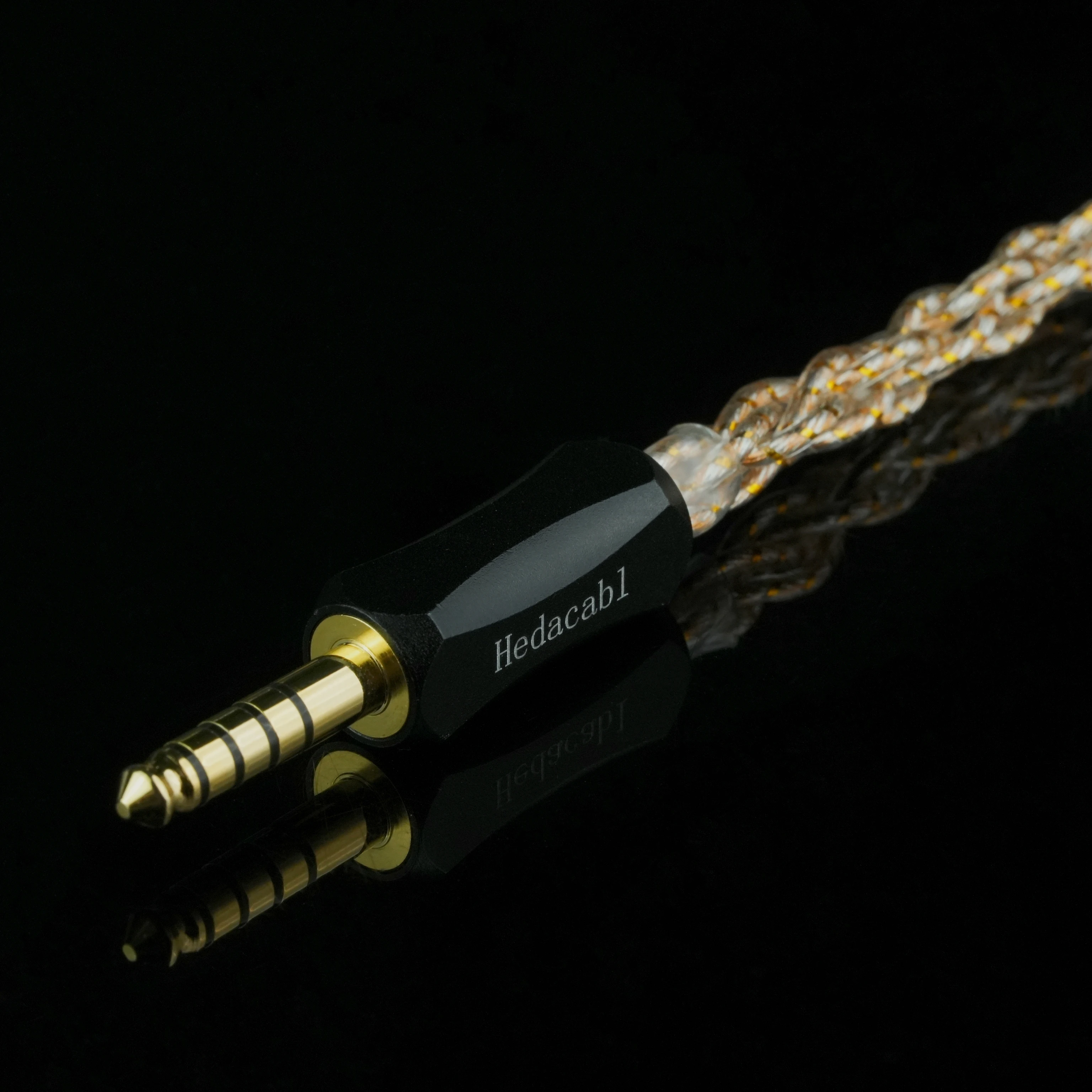 Hedacabl DualGlow K02 7N High Purity Earphone Cable Gold Plated OCC Single-Crystal Silver 4.4mm 0.78 2Pin For NX8 METRO Mystic 8