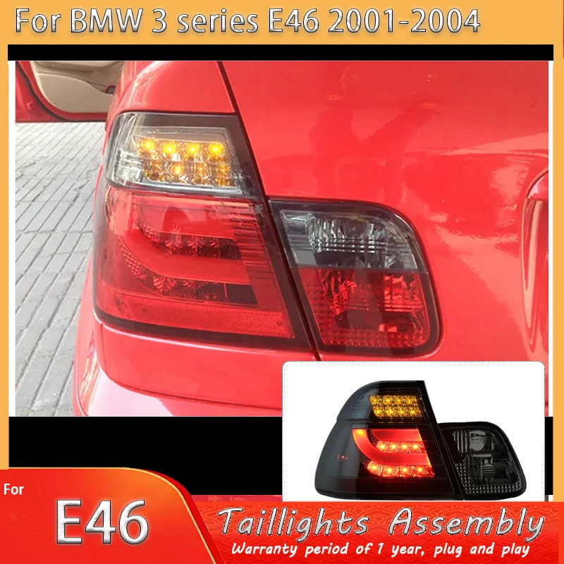 

Светодиодные задние фонари для BMW 3 серии E46 4-дверный седан 2001-2004, новый стиль, динамический указатель поворота, комплект задних фонарей.
